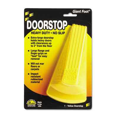 GIANT WEDGE RUBBER DOOR STOP WEDGE STYLE (YELLOW or ORANGE)