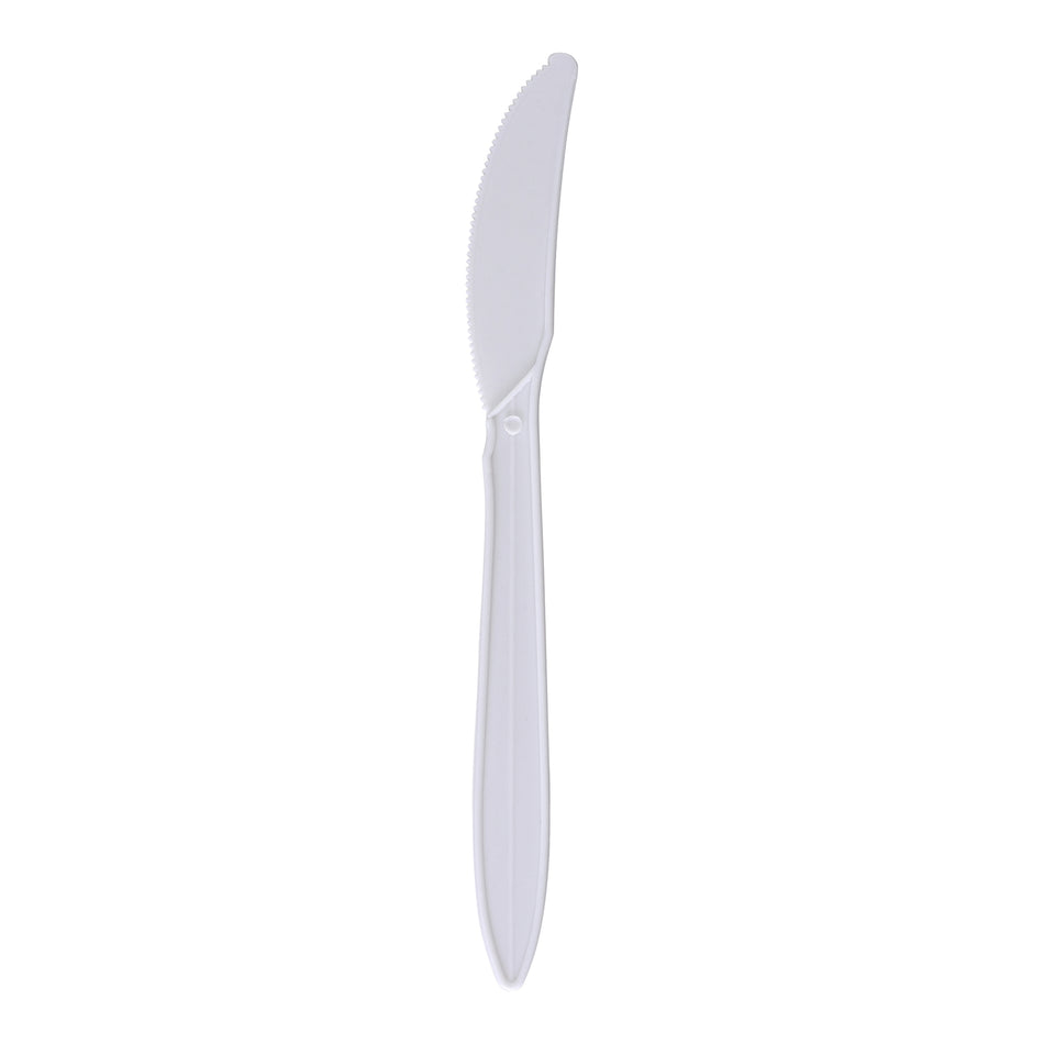 MEDIUM DUTY WHITE PLASTIC KNIVES 1000/CS