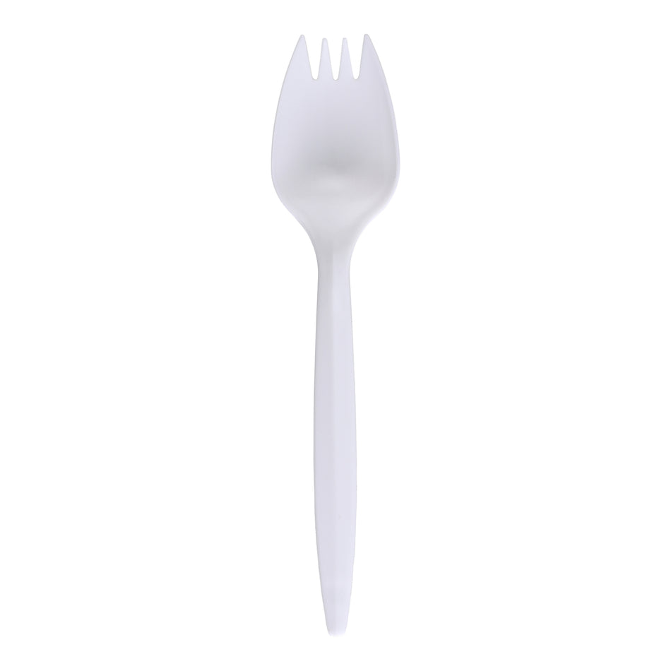 MEDIUM DUTY WHITE PLASTIC SPORK 1000/CS