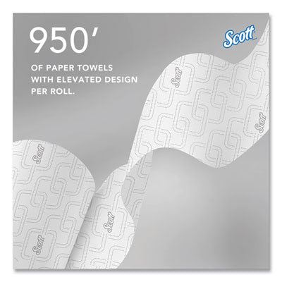 SCOTT 02001 Essential High Capacity Hard Roll Towel, 1-Ply, 8" x 950 ft, White, 6 Rolls/Cs ( PURPLE CORE INSERT ) - Hammons Supply Company LLC