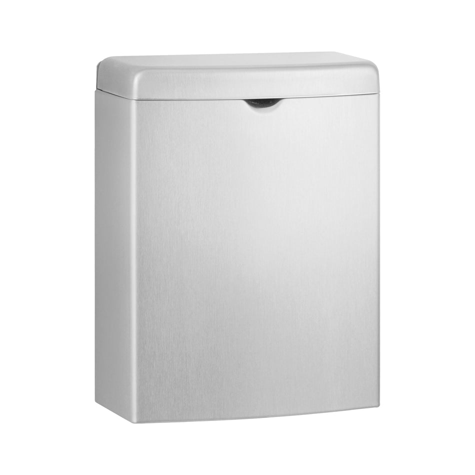 STAINLESS STEEL SANITARY NAPKIN DISPOSAL RECEPT.