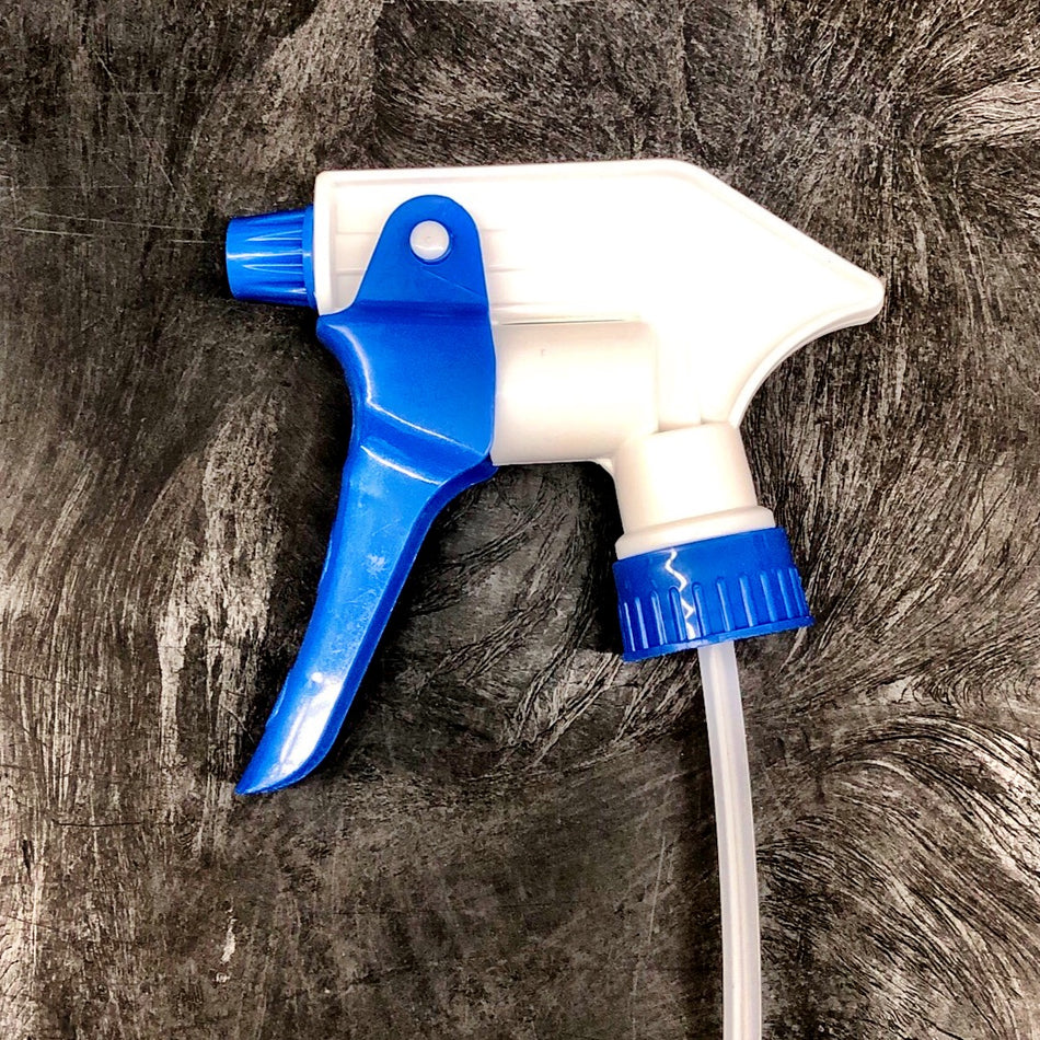 HIGH OUTPUT TRIGGER SPRAYER WITH 9" TUBE (BLUE/WHITE)