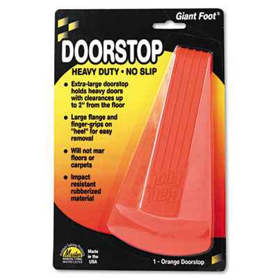 GIANT WEDGE RUBBER DOOR STOP WEDGE STYLE (YELLOW or ORANGE)