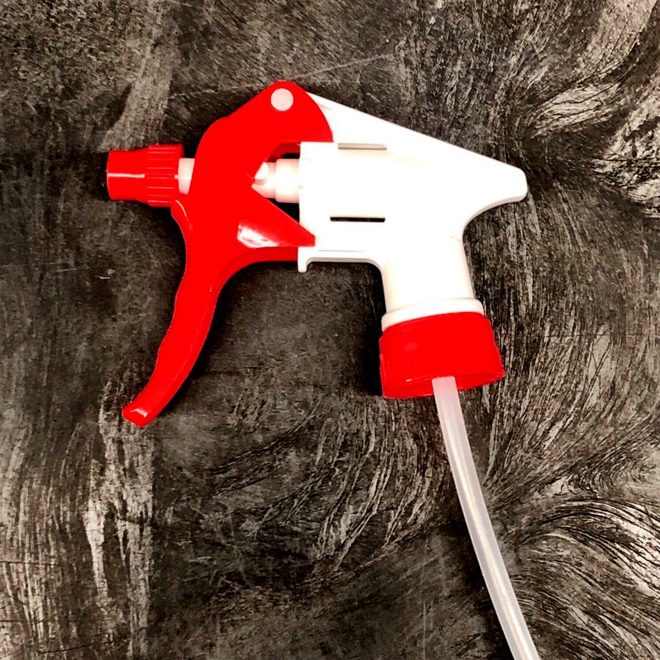 RED/WHITE TRIGGER SPRAYER WITH 8" TUBE