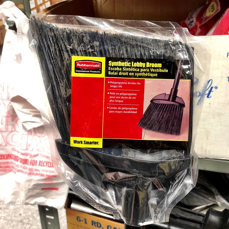 6374 PLASTIC LOBBY BROOM W/ 35" HANDLE