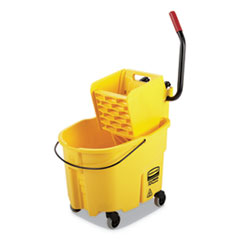 RUBBERMAID WAVEBRAKE 2.0 BUCKET & SIDE PRESS WRINGER COMBO YELLOW