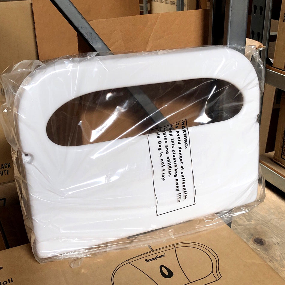 1/2 FOLD WHITE PLASTIC SEAT COVER DISPENSER