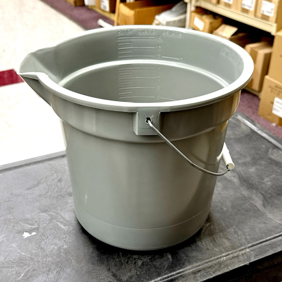 14 QT GRAY PLASTIC BUCKET / PAIL