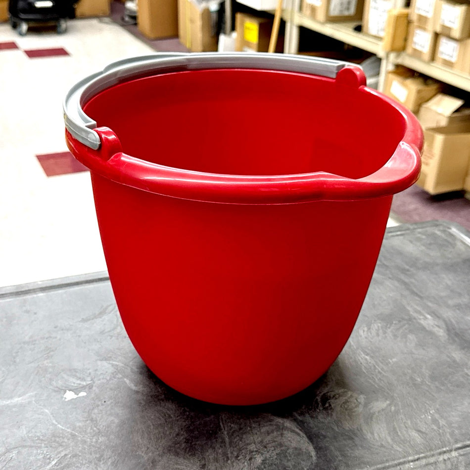 14qt RED PLASTIC BUCKET / PAIL