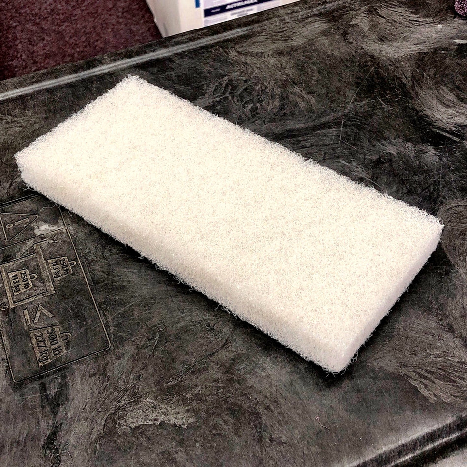 4X10 WHITE UTILITY PAD, LIGHT DUTY
