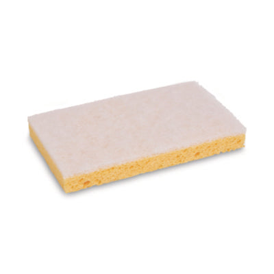 WHITE SPONGE SCRUBBER, LIGHT DUTY, (3.6" x 6.1" x 0.7")