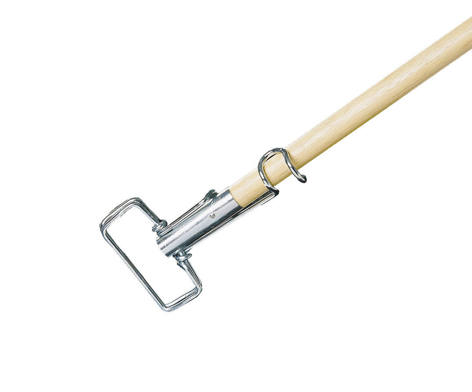 #99 60" MOP HANDLE WOOD & METAL W/ SPRING ( GRIPPER )