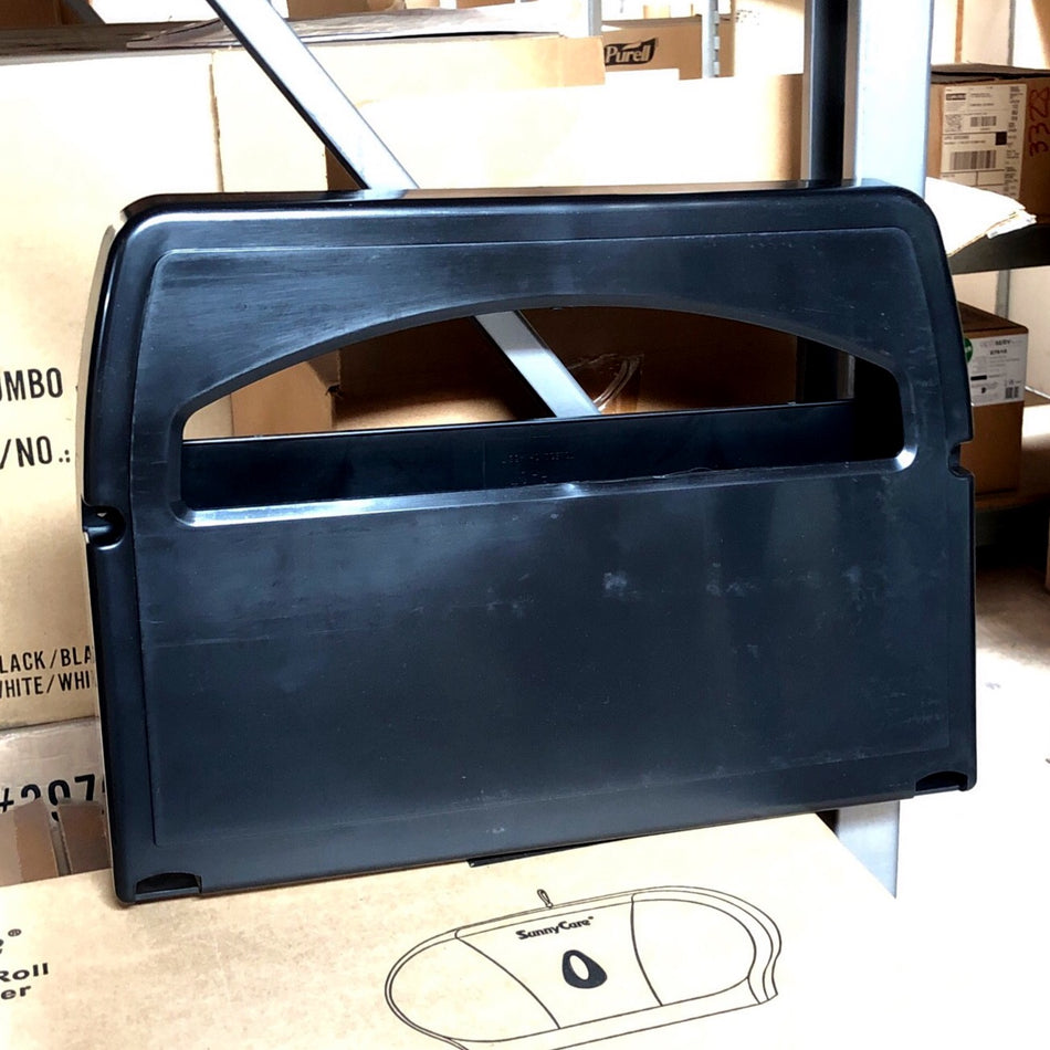 BLACK PLASTIC 1/2 FOLD SEAT COVER DISPENSER (1122)