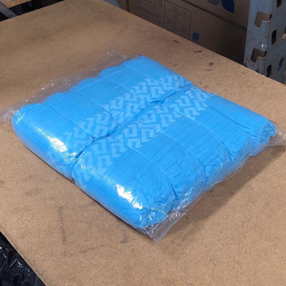 SHOE COVERS NON SKID BLUE 100/PKG