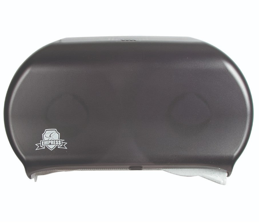 DUAL 9" JUMBO TOILET TISSUE DISPENSER (BLACK) PLASTIC
