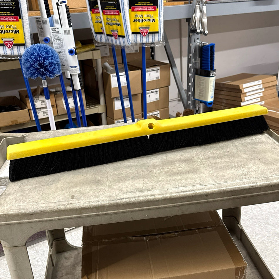 36" MEDIUM PUSH BROOM HEAD W/ PLASTIC BLOCK