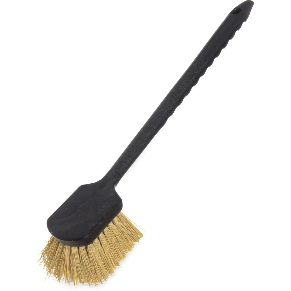 20" LARGE PLASTIC UTILITY BRUSH WITH POLYPROPYLENE BRISTLES (LONG HANDLE)