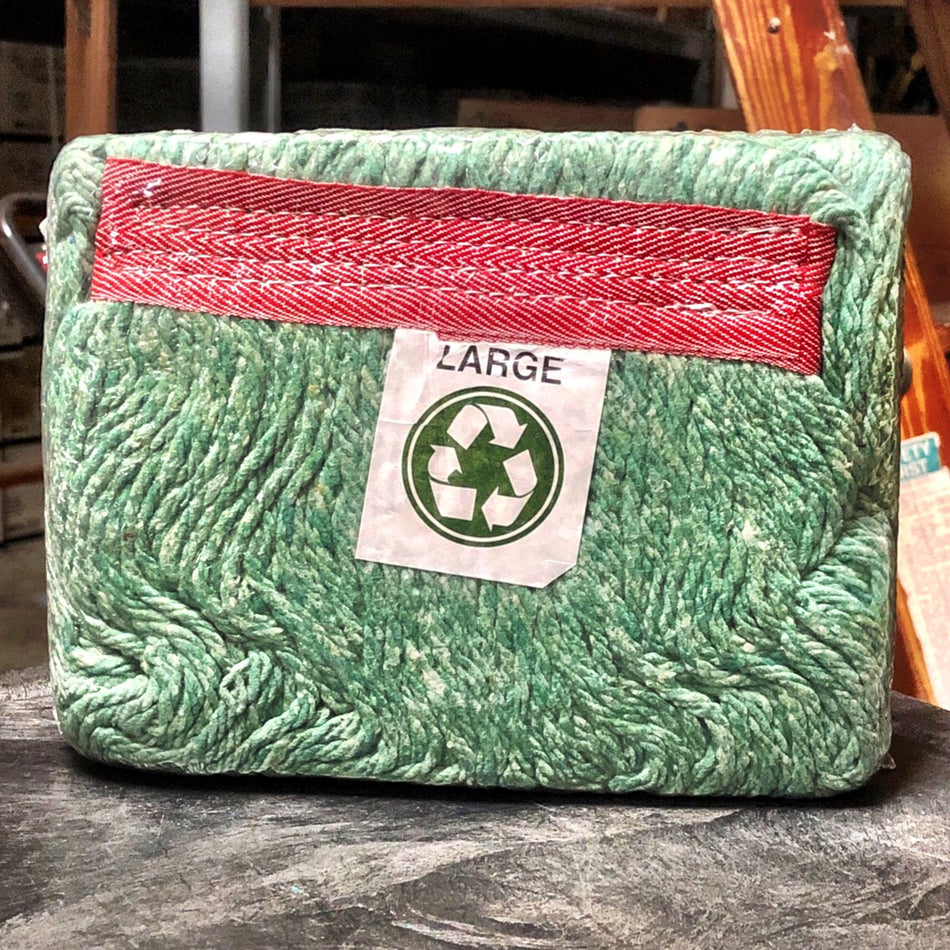 LARGE GREEN BLEND MOP HEAD W/ 1" BAND, LOOPED & BANDED