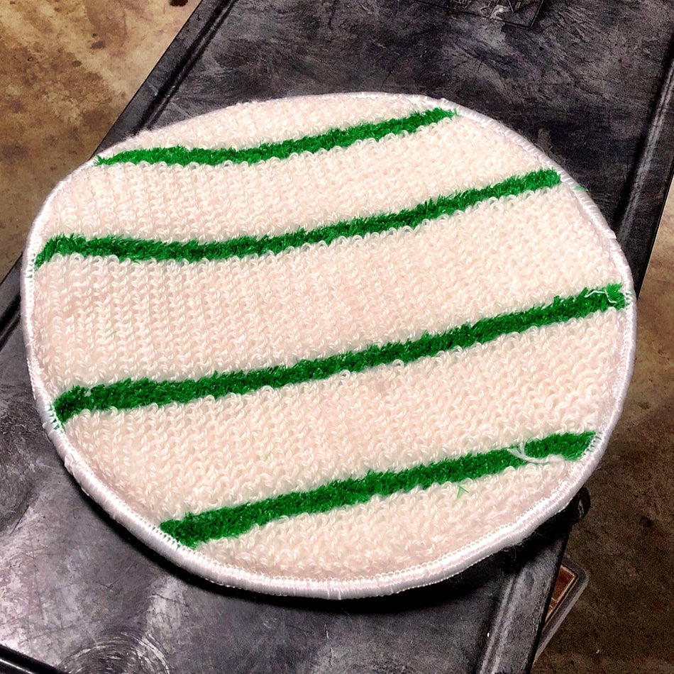 17" CARPET BONNET W/ GREEN STRIPES