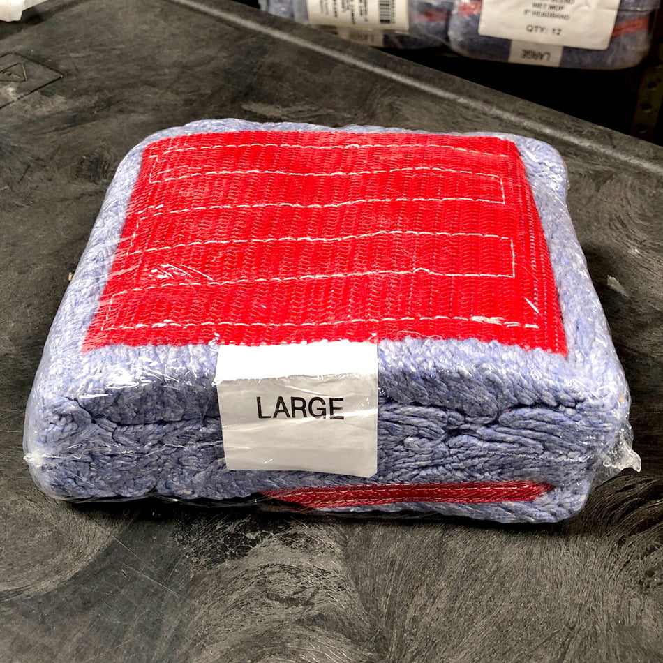 LARGE BLUE BLEND MOP WITH 5" BAND, LOOPED & BANDED