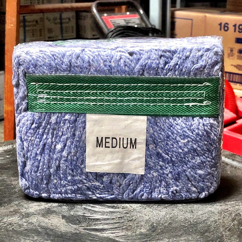 MEDIUM BLUE BLEND MOP W/ 1" BAND, LOOPED & BANDED