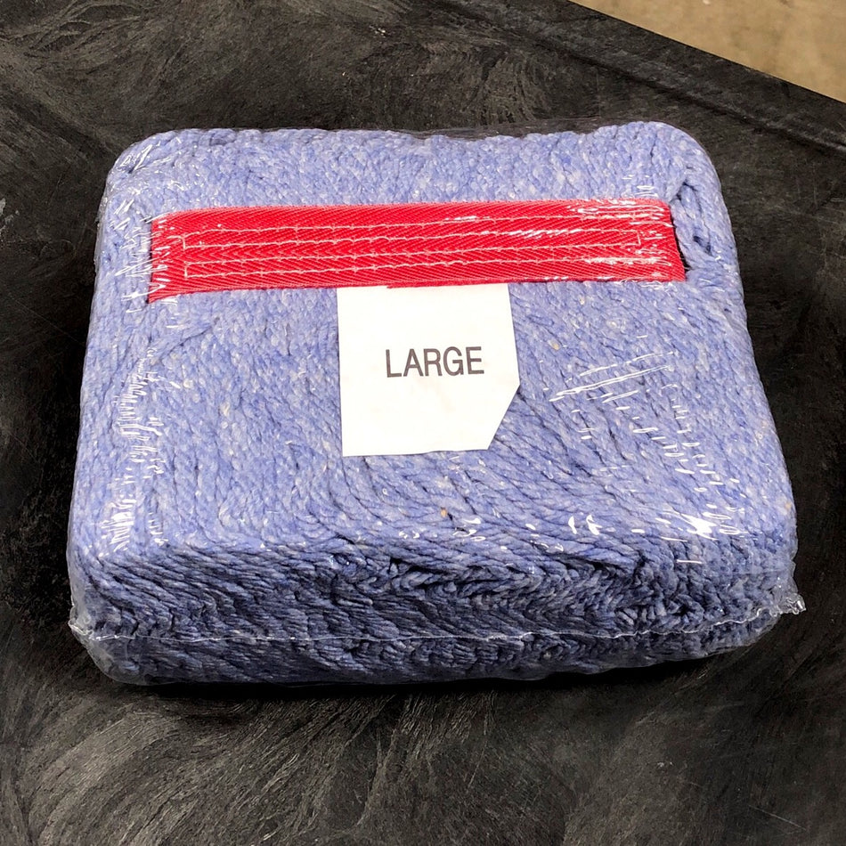 LARGE BLUE BLEND MOP WITH 1" BAND, LOOPED & BANDED