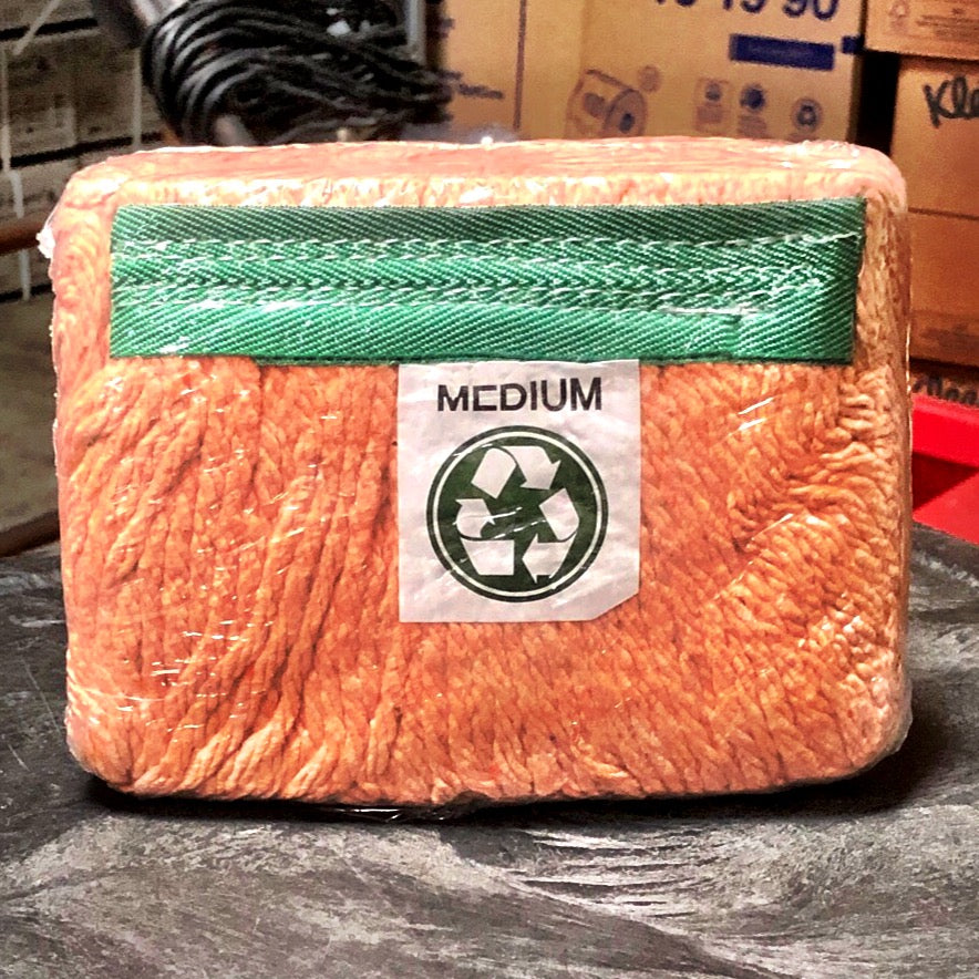 MEDIUM ORANGE BLEND MOP W/ 1" BAND, LOOPED & BANDED