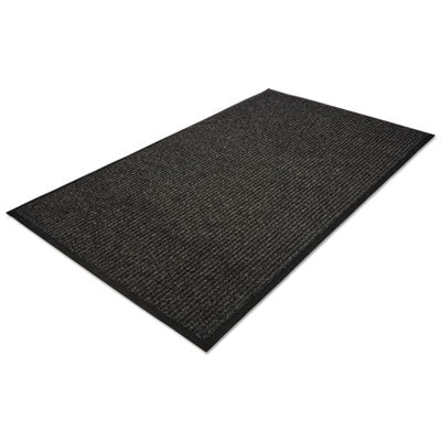 4'X6' NEEDLE RIB CHARCOAL GRAY WALKOFF MAT