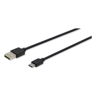 USB-A 2.0  to USB-C Cable, 6 ft, Black