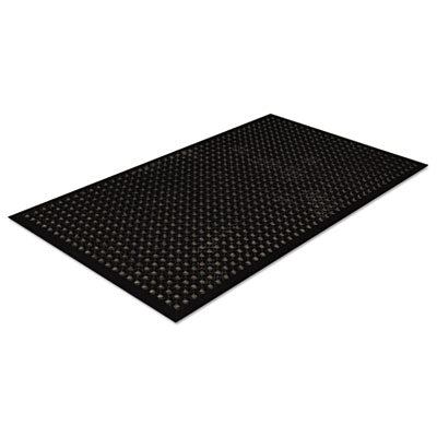 3' x 5' Safewalk-Light Wet/Oily/Grease Floor Anti-Fatigue Drainage Mat,  1/2" Thick, Black